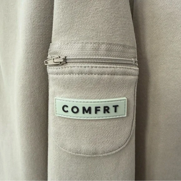 Comfrt Travel Essentials Hoodie and Sweatpants Set in color Stone XS - Picture 5 of 9